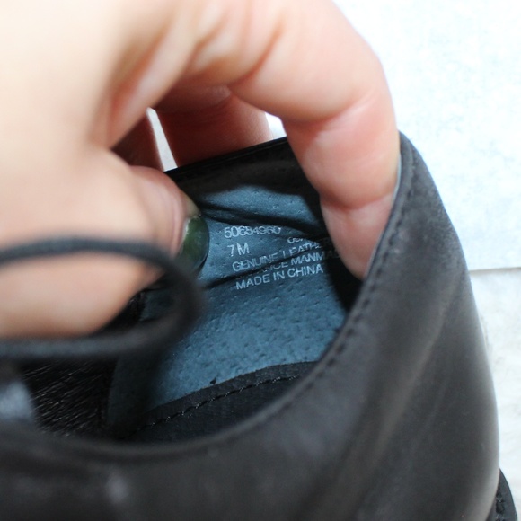 SOLD Nordstrom Black Leather Lace Up Oxford Shoes - Picture 6 of 8